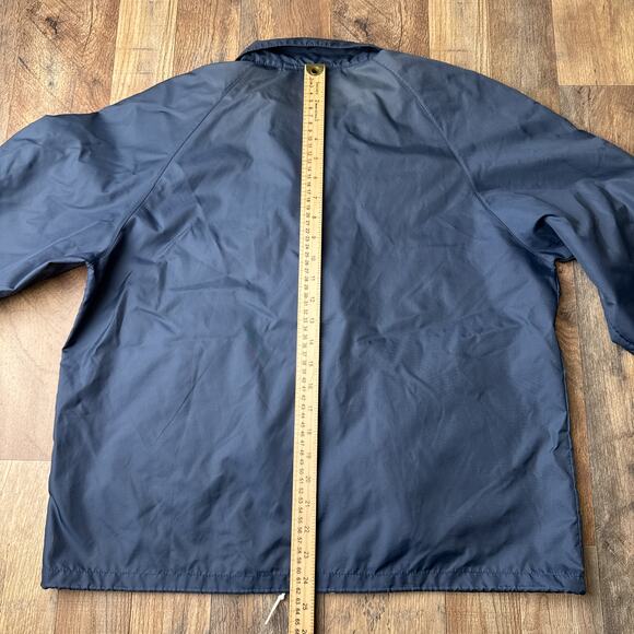 Vintage 80s Lacoste Jacket Men's Large Blue Windbreaker Waterproof Golf 6067 - Picture 10 of 13